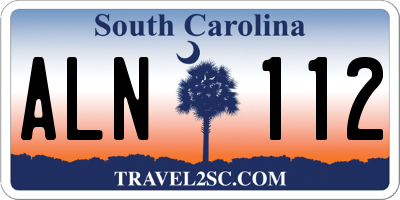 SC license plate ALN112
