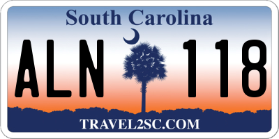 SC license plate ALN118