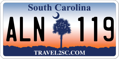 SC license plate ALN119