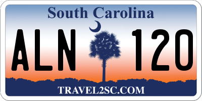 SC license plate ALN120