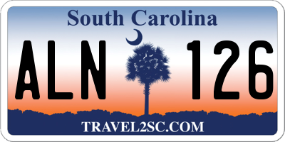 SC license plate ALN126