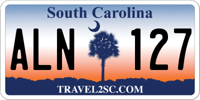 SC license plate ALN127