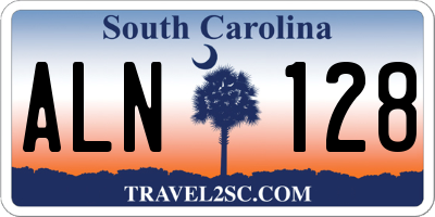 SC license plate ALN128