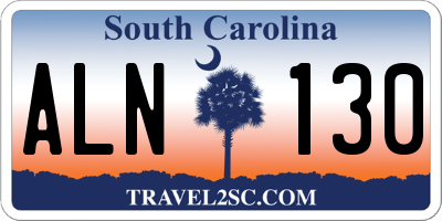 SC license plate ALN130