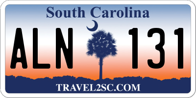 SC license plate ALN131