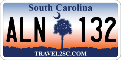 SC license plate ALN132