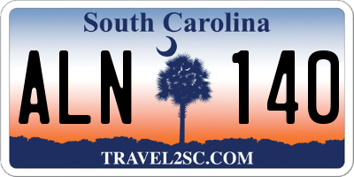 SC license plate ALN140