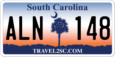 SC license plate ALN148