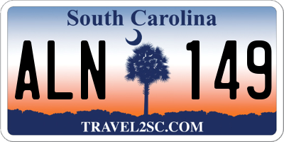 SC license plate ALN149