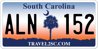 SC license plate ALN152