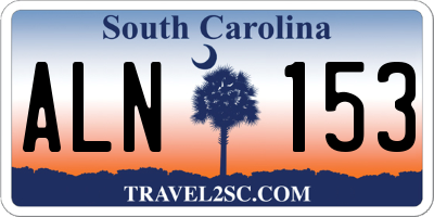 SC license plate ALN153