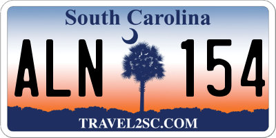 SC license plate ALN154