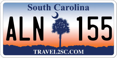 SC license plate ALN155