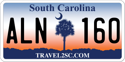 SC license plate ALN160