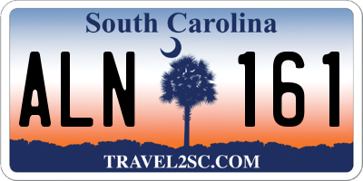 SC license plate ALN161