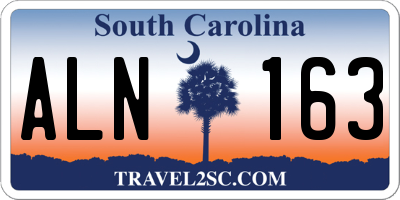 SC license plate ALN163