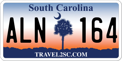 SC license plate ALN164