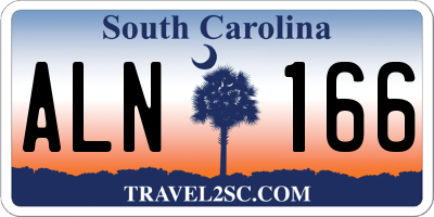 SC license plate ALN166