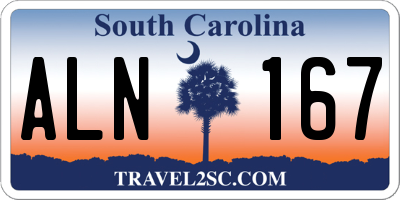 SC license plate ALN167