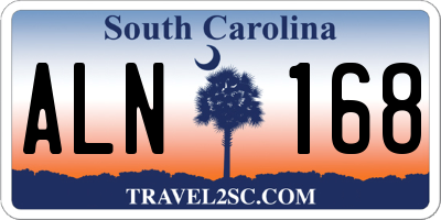 SC license plate ALN168