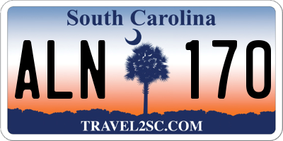SC license plate ALN170