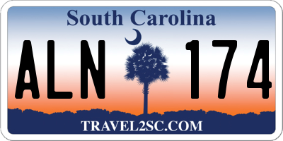 SC license plate ALN174