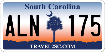 SC license plate ALN175