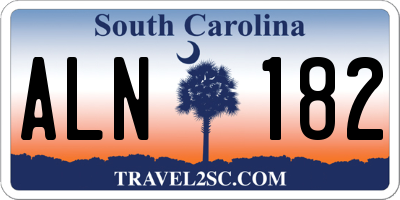 SC license plate ALN182