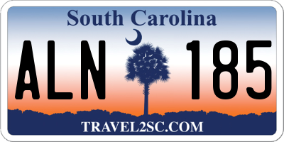 SC license plate ALN185