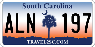 SC license plate ALN197