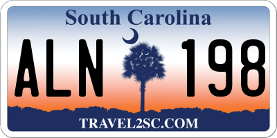SC license plate ALN198