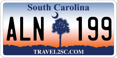 SC license plate ALN199
