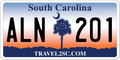 SC license plate ALN201