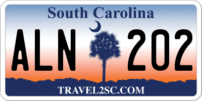 SC license plate ALN202