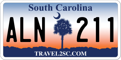 SC license plate ALN211