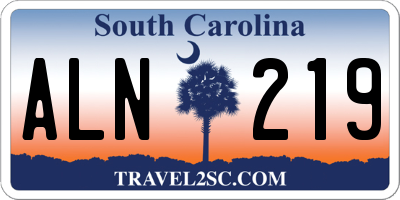 SC license plate ALN219