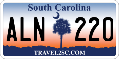 SC license plate ALN220