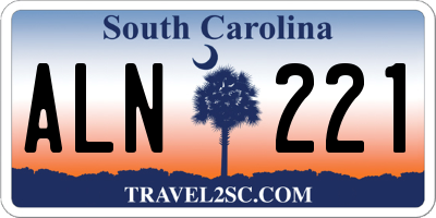 SC license plate ALN221