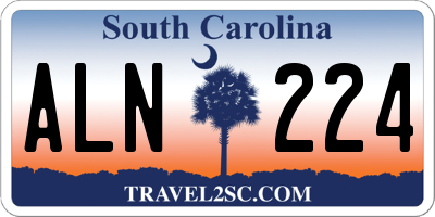 SC license plate ALN224