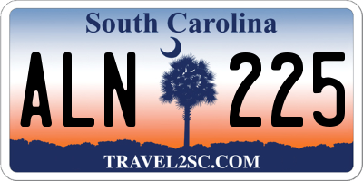 SC license plate ALN225