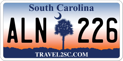 SC license plate ALN226