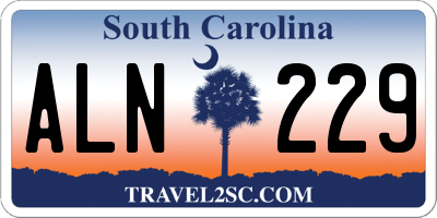 SC license plate ALN229