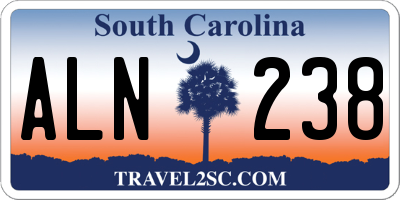 SC license plate ALN238