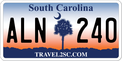 SC license plate ALN240