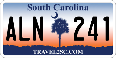 SC license plate ALN241