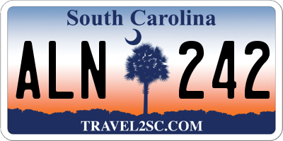 SC license plate ALN242