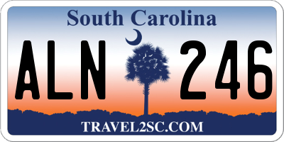SC license plate ALN246