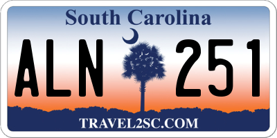SC license plate ALN251