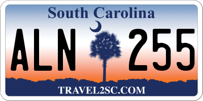SC license plate ALN255