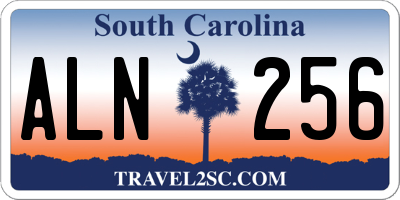 SC license plate ALN256